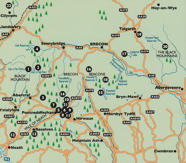 South Wales Lakes and Waterfalls Walkers Guidebook