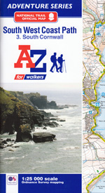 South West Coast Path South Cornwall AZ Adventure Map 3