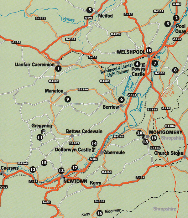 Walks in and Around Welshpool, Newtown and Montgomery Guidebook