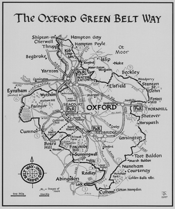 Oxford Green Belt Way Walking Guidebook