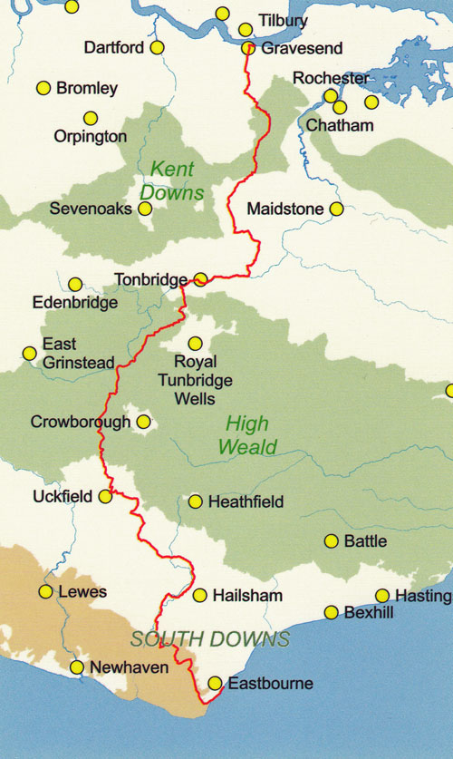 Ramblers Guide to the Wealdway Walking Guidebook